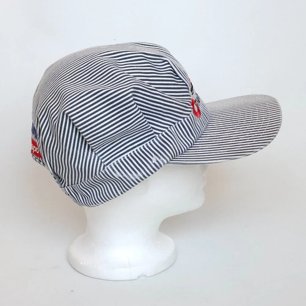OTTAWA O-Train Hat OC Transpo Conductor Hat Hickory Stripe Embroidered - Picture 8 of 9